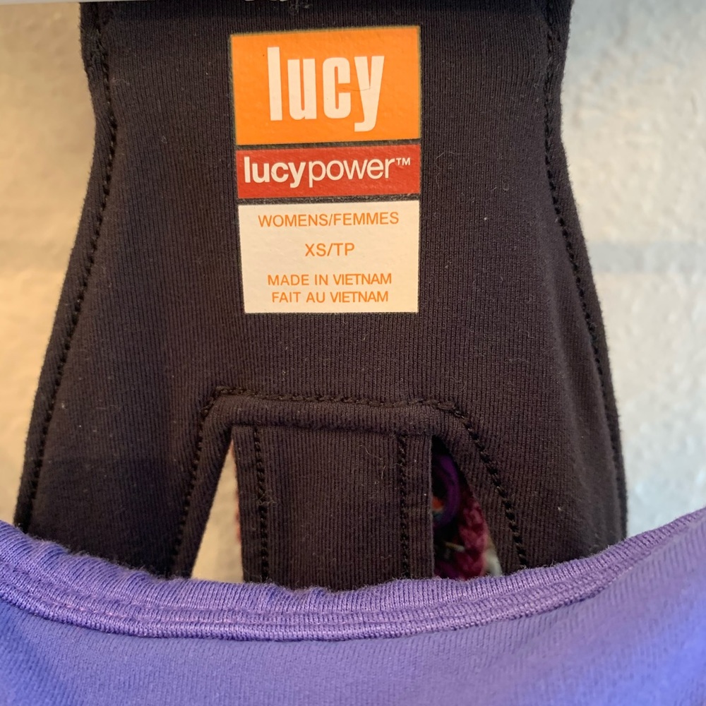 Women’s Purple Lucy tank top cross cross back XS - Picture 3 of 6